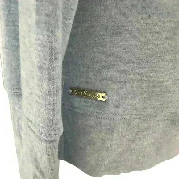 Lilly Pulitzer Belinda One Shoulder Heather Blue Pullover Top Size XS - Picture 7 of 9